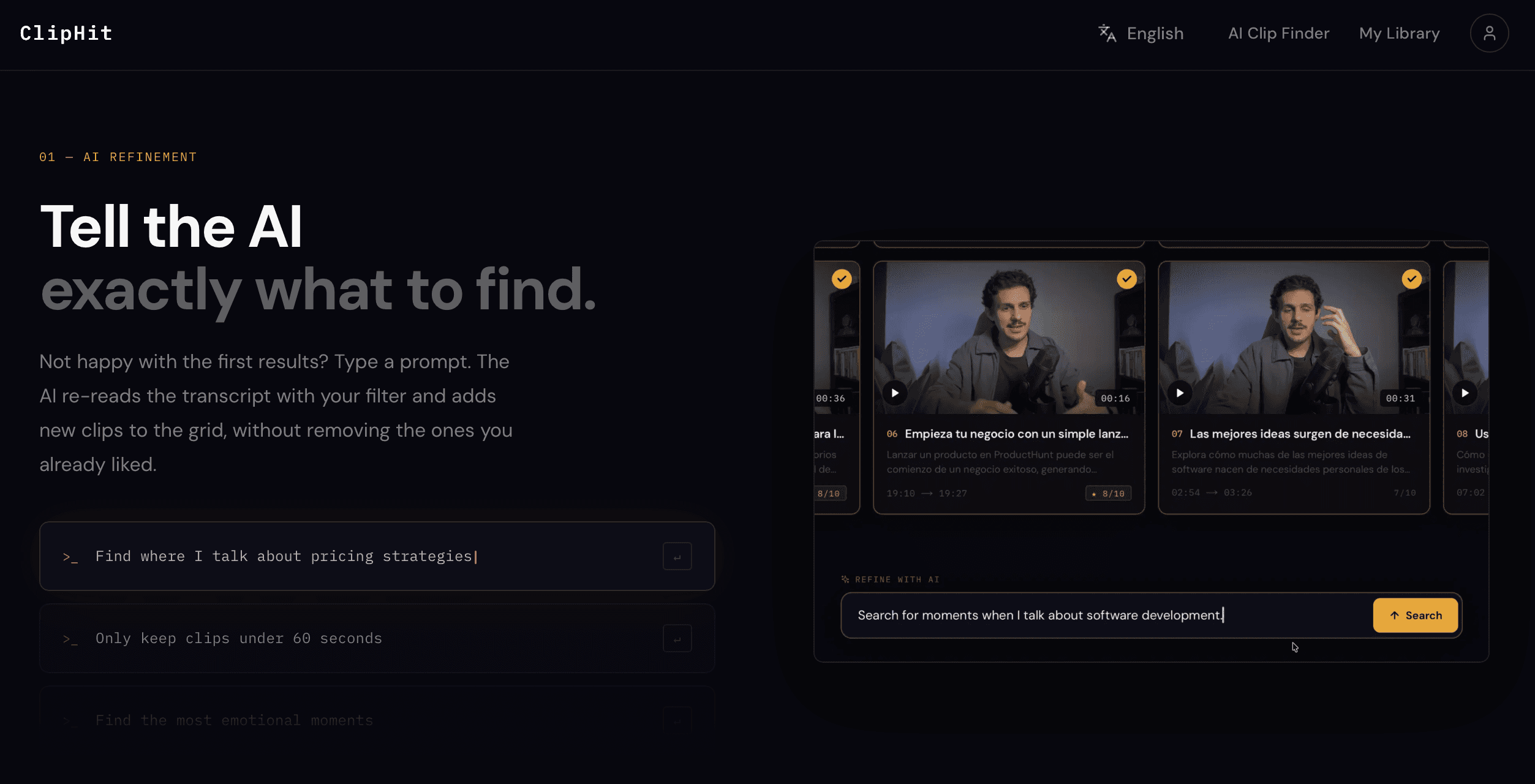 ClipHit — Editor de video con IA